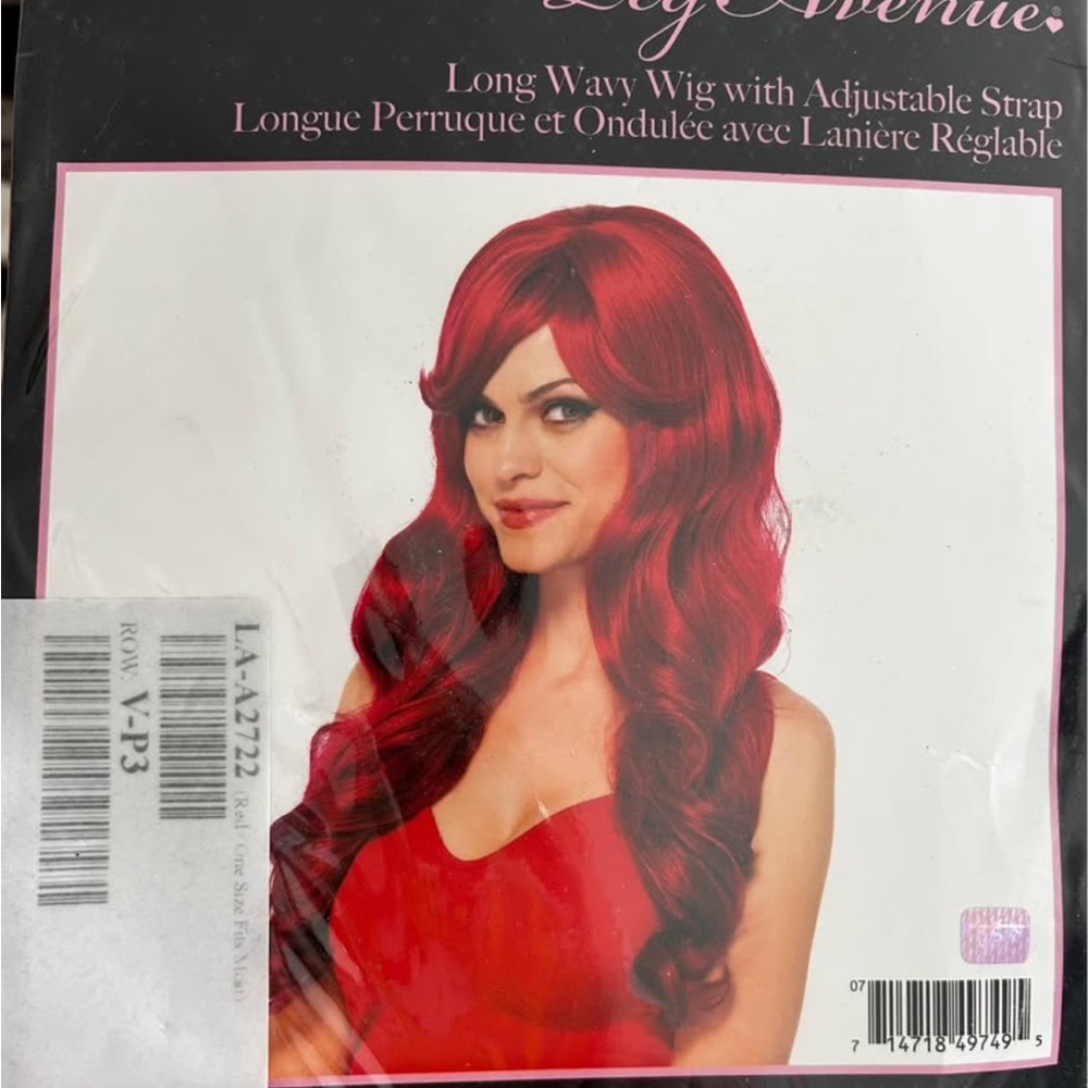 Leg Avenue Vibrant Red Wavy Wig